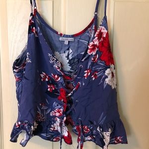 Red white and blue crop top